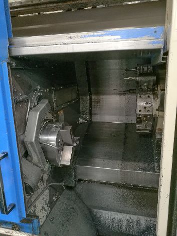 HITACHI SEIKI TF20 CNC SUPER PRODUCTIVE TURNING CELL LATHE WITH MR-6 LOADER