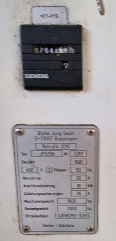 JUNG JF 525 N SURFACE GRINDER (RETROFITTED IN 2016)